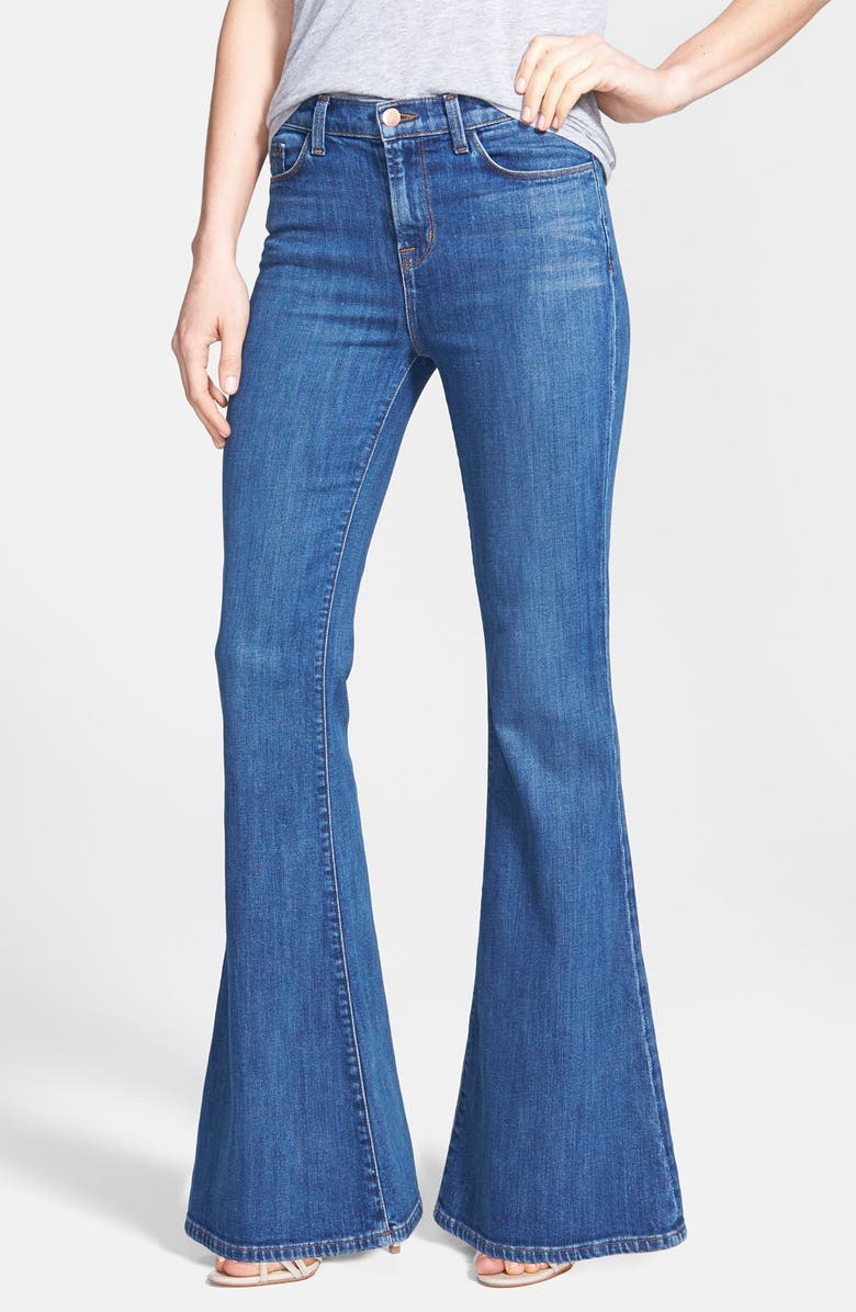 J Brand 'Valentina' Mid Rise Flared Jeans (Sail) | Nordstrom
