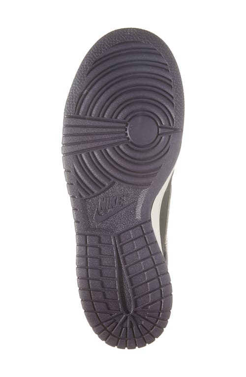 Nike Kids' Dunk Low Basketball Sneaker In Black/ivory/dark Raisin