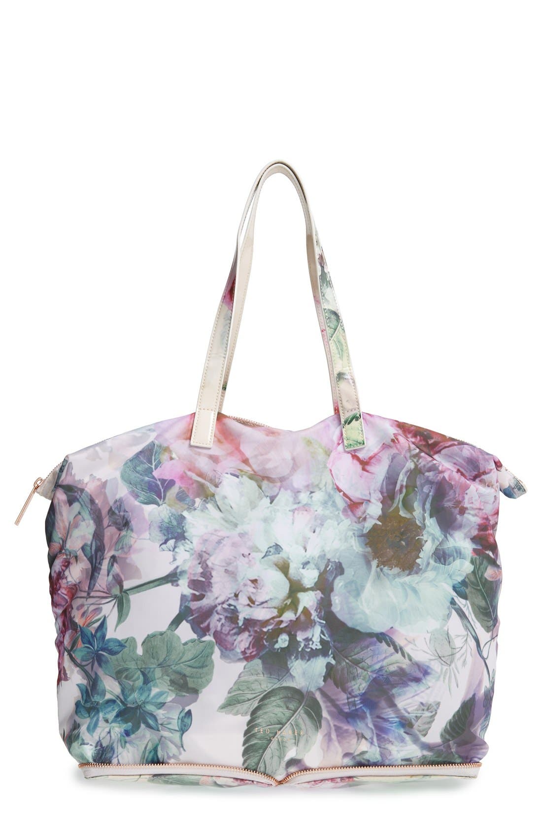 Ted Baker London Large Foldaway Floral Print Shopper Nordstrom