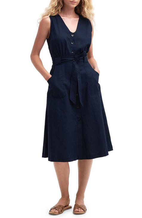 Rutherglen Cotton & Linen Midi Dress