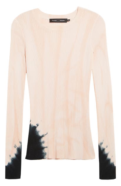 Proenza Schouler Tie Dye Sweater In Dark Salmon/ Black