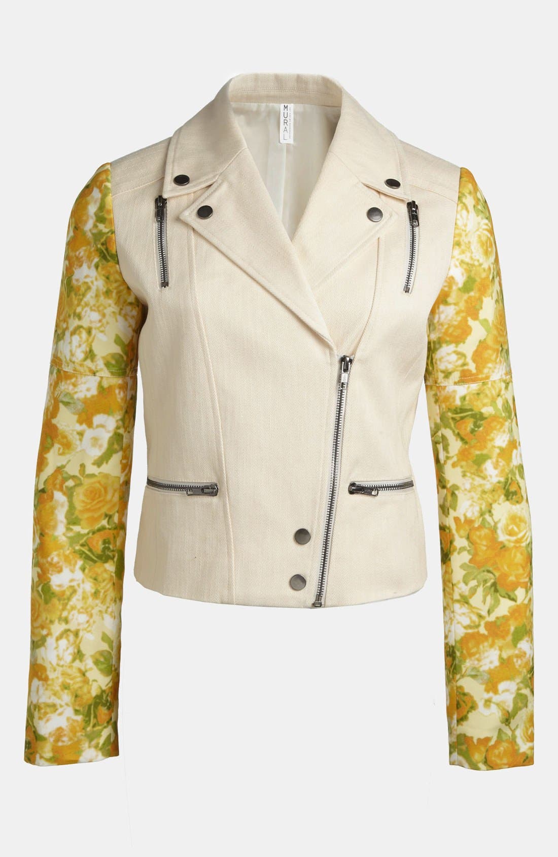 Mural Mixed Media Moto Jacket Nordstrom