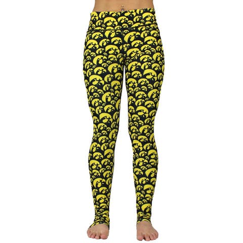 ZooZatz University of Michigan Women's All-Over Block ''M'' Stacked Leggings  with Pocket