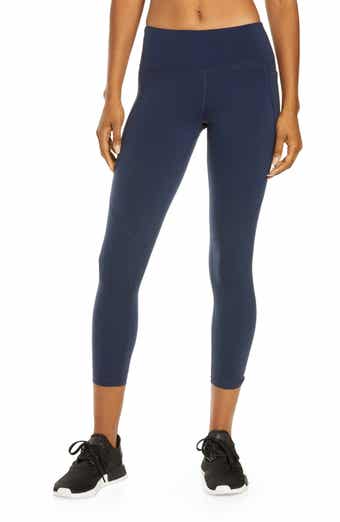 SPANX BOOTY BOOST STORM BLUE 7/8 CROP ACTIVE LEGGING LARGE UK 16-18 US  10-12 NEW