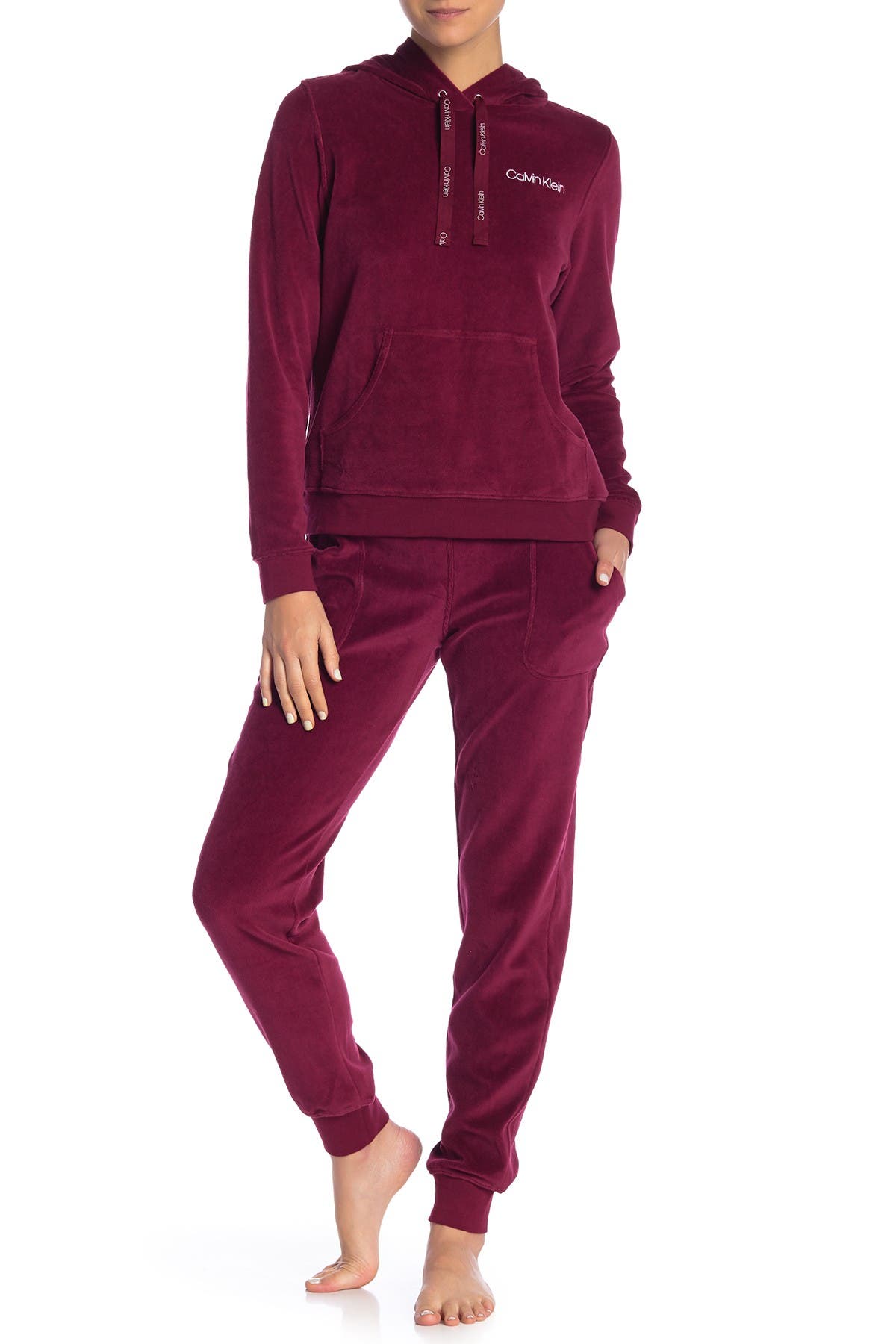 calvin klein velvet joggers