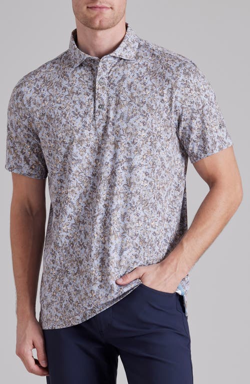 Rhone Golf Sport Performance Polo In Dusty Blue Floral
