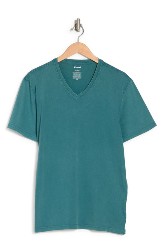 Abound Short Sleeve V-neck Tee In Teal Gloss