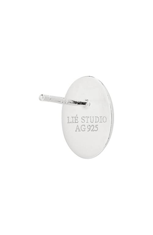 Shop Lie Studio Lié Studio The Luna Stud Earrings In Silver