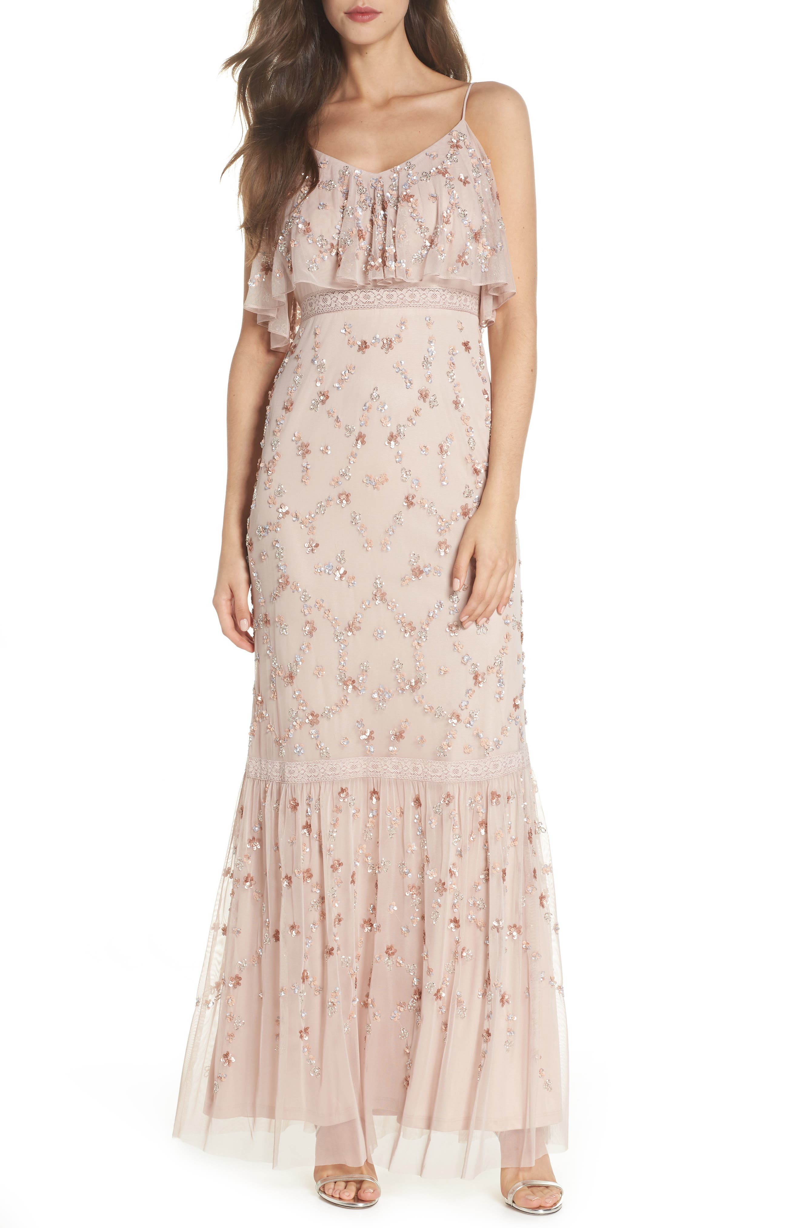 adrianna papell popover gown