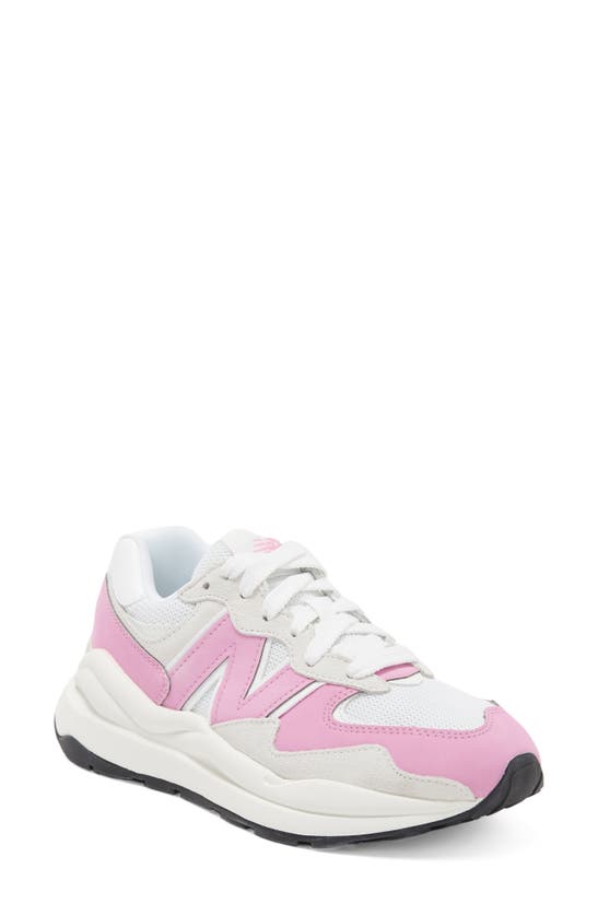 New Balance 57/40 Sneaker In Raspberry/ White