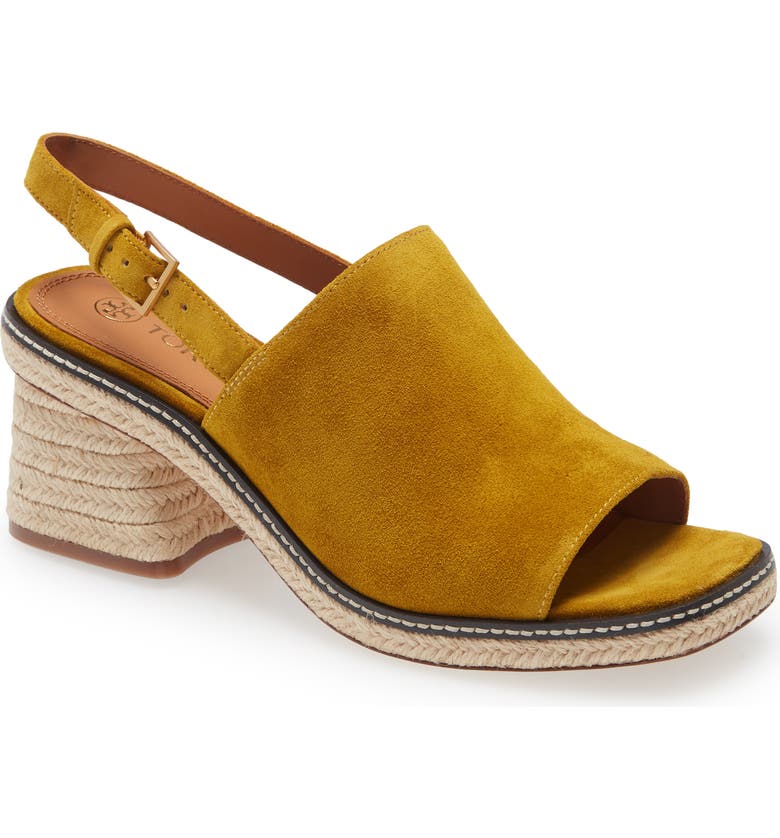 TORY BURCH Ankle Strap Espadrille Sandal, Main, color, MUSTARD