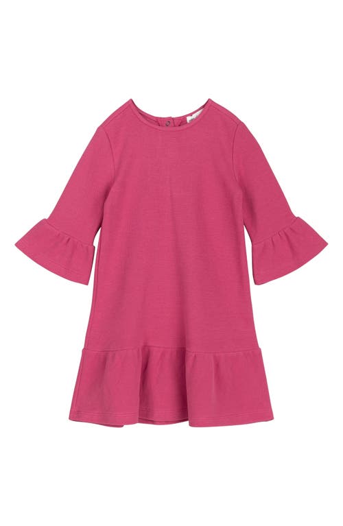 Shop Miles The Label Kids' Long Sleeve Cotton Dress In Pink