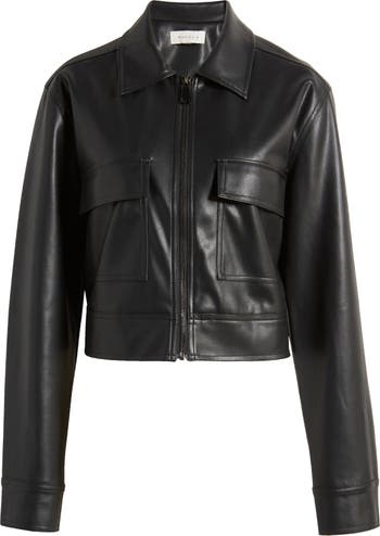 PacSun Crop Cargo Workwear Faux Leather Jacket | Nordstrom