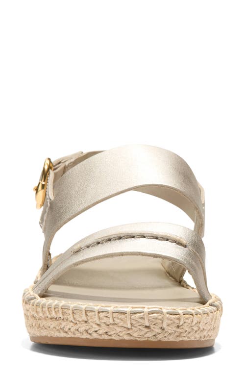 Shop Cole Haan Cloudfeel Tilden Sandal In Soft Gold