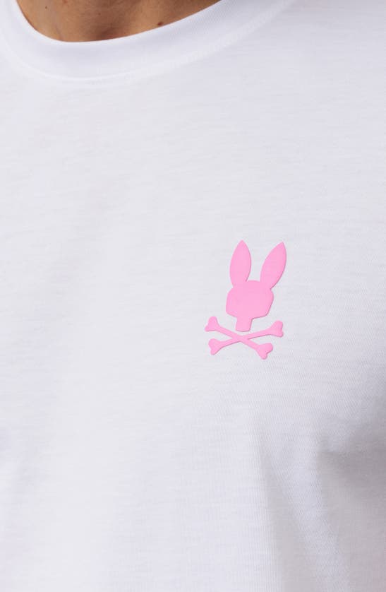 Shop Psycho Bunny Maybrook Back Graphic T-shirt In White