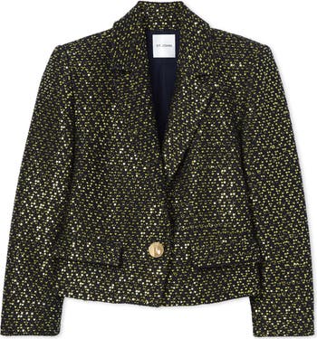 St. John Evening Sequin Textured Knit Crop Jacket Nordstrom