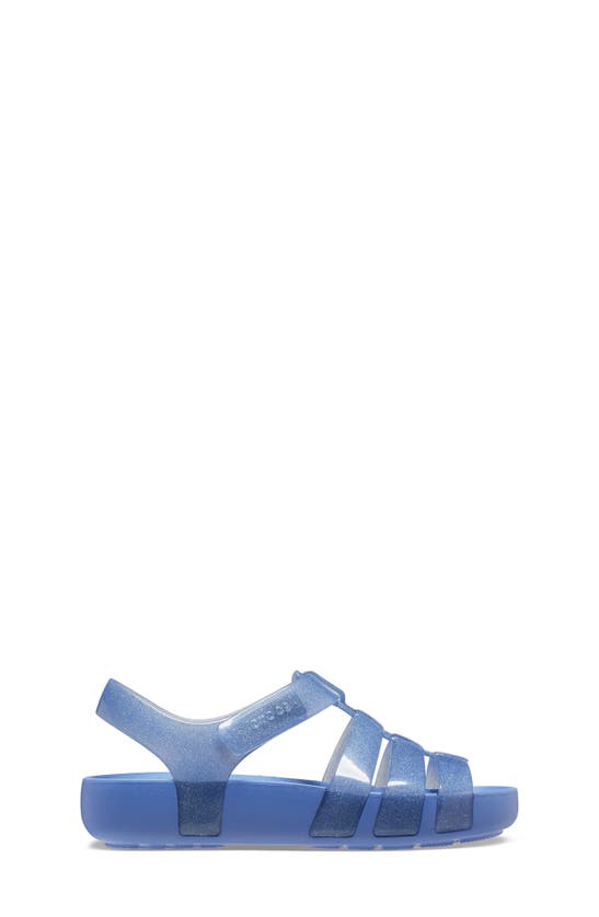 Shop Crocs Kids' Isabella Glitter Sandal In Elemental Blue Glitter
