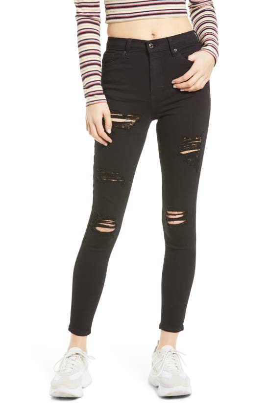 TOPSHOP JAMIE HIGH WAIST SUPER RIPPED SKINNY JEANS