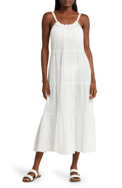 Nordstrom white hot sale linen dress