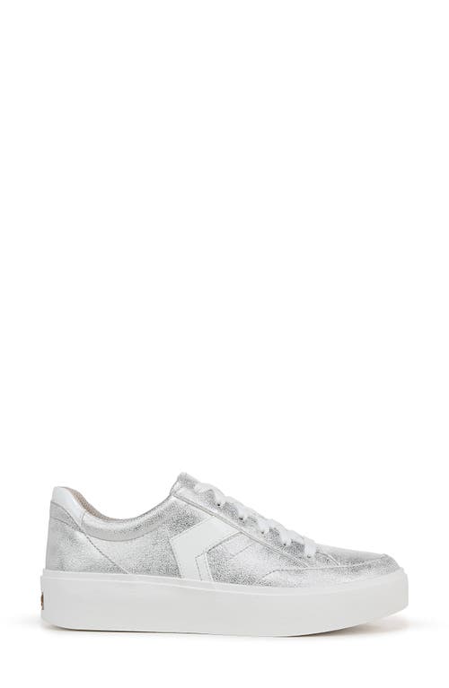 Shop Dr. Scholl's Madison Lace Platform Sneaker In Silver Faux Leather