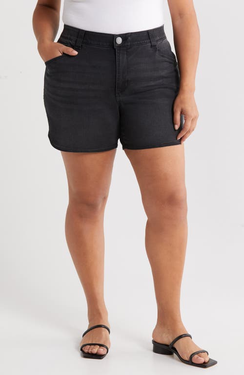 Wit & Wisdom 'Ab'Solution Skyrise Denim Shorts Washed Black Artisanal at Nordstrom,