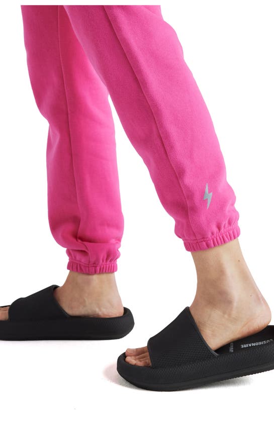 Electric Yoga French Terry Joggers In Pink Yarrow
