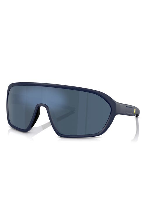 Scuderia Ferrari 42mm Mirrored Pillow Sunglasses In Matte Blue