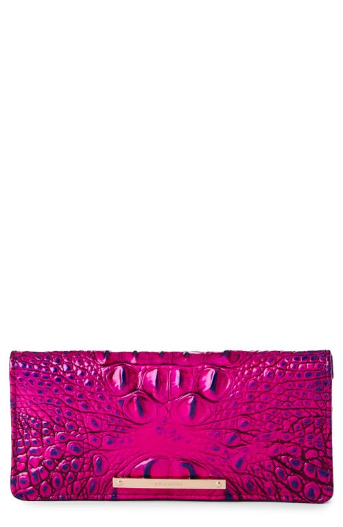 BRAHMIN BRAHMIN 'ADY' CROC EMBOSSED CONTINENTAL WALLET 