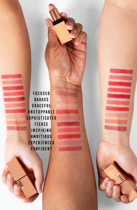 Shop Bossy Cosmetics Power Woman Essentials Lipstick In Confident