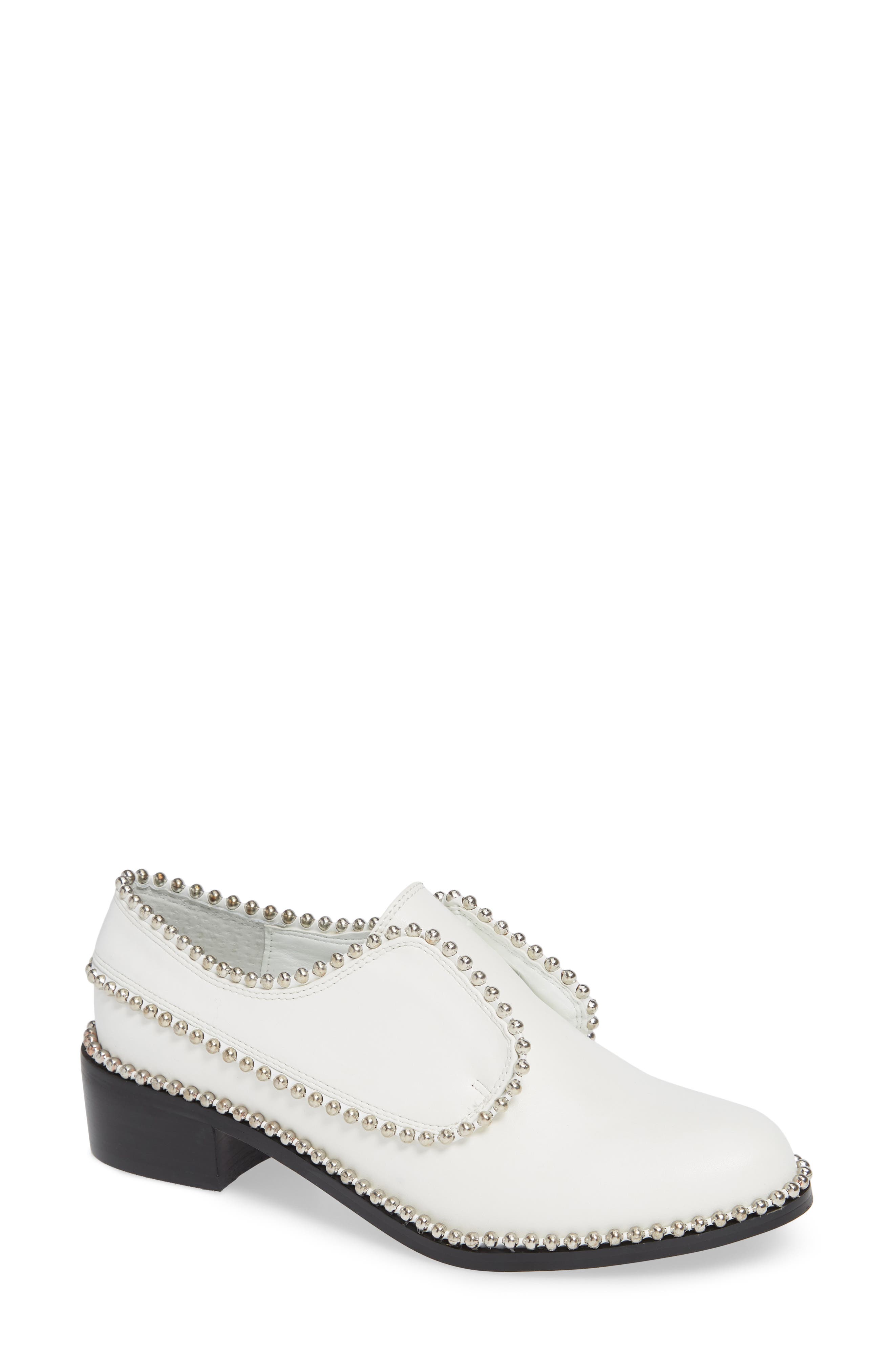 Matisse Alexa Beaded Laceless Derby, White
