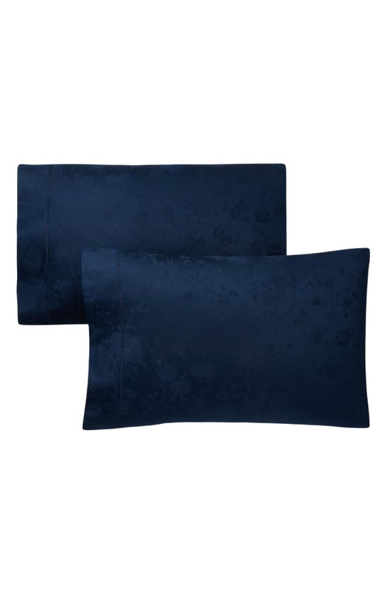 Shop Ralph Lauren Bethany Floral Jacquard Sheet Set In Polo Navy