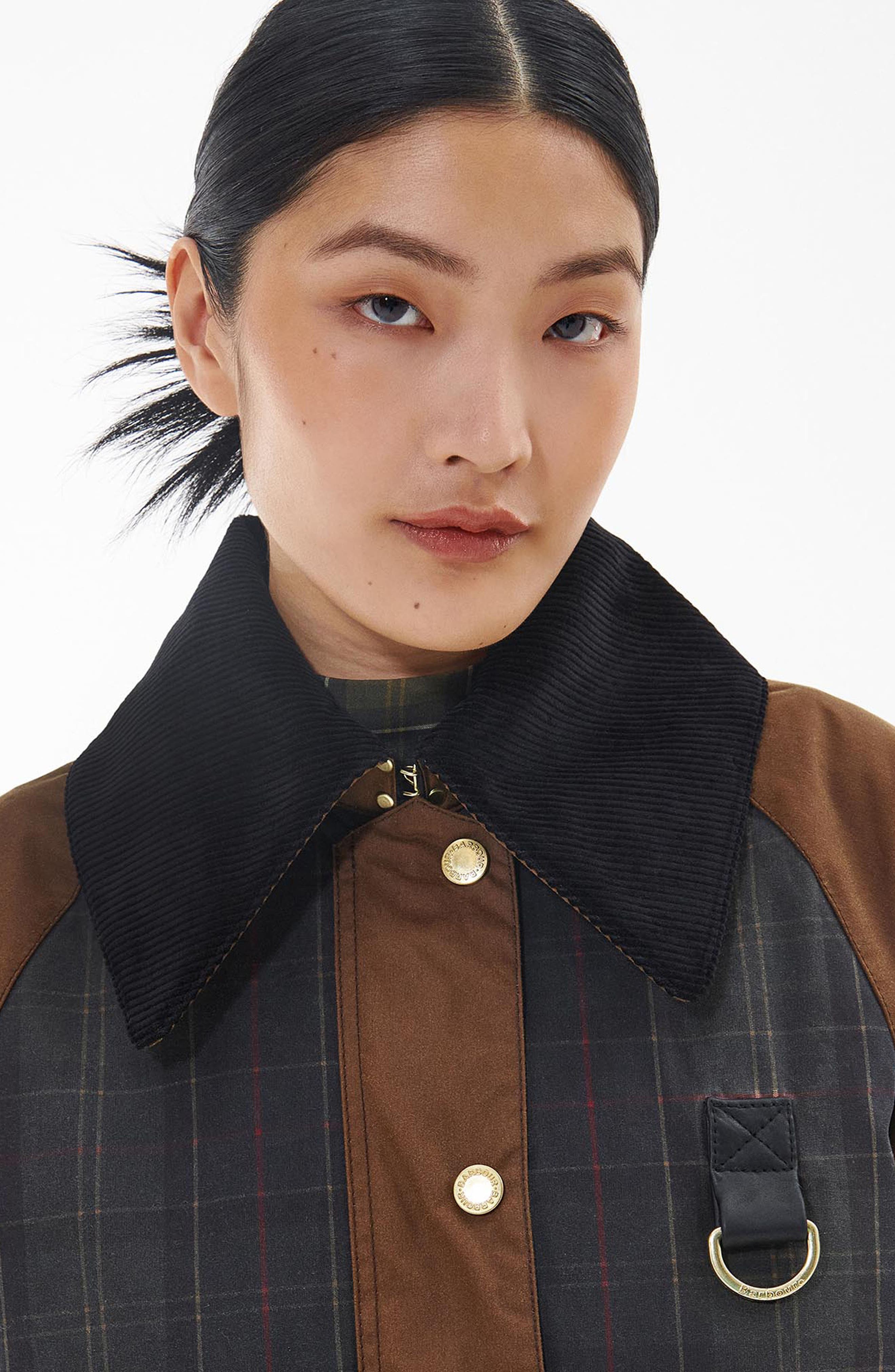 Barbour Premium Catton Waxed Cotton Jacket in Tan/Dark Classic