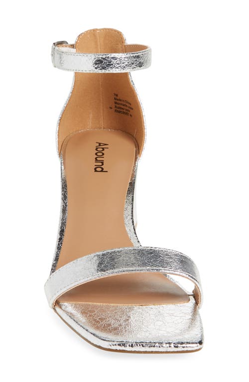 Abound Finn Ankle Strap Sandal In Silver Crinkle