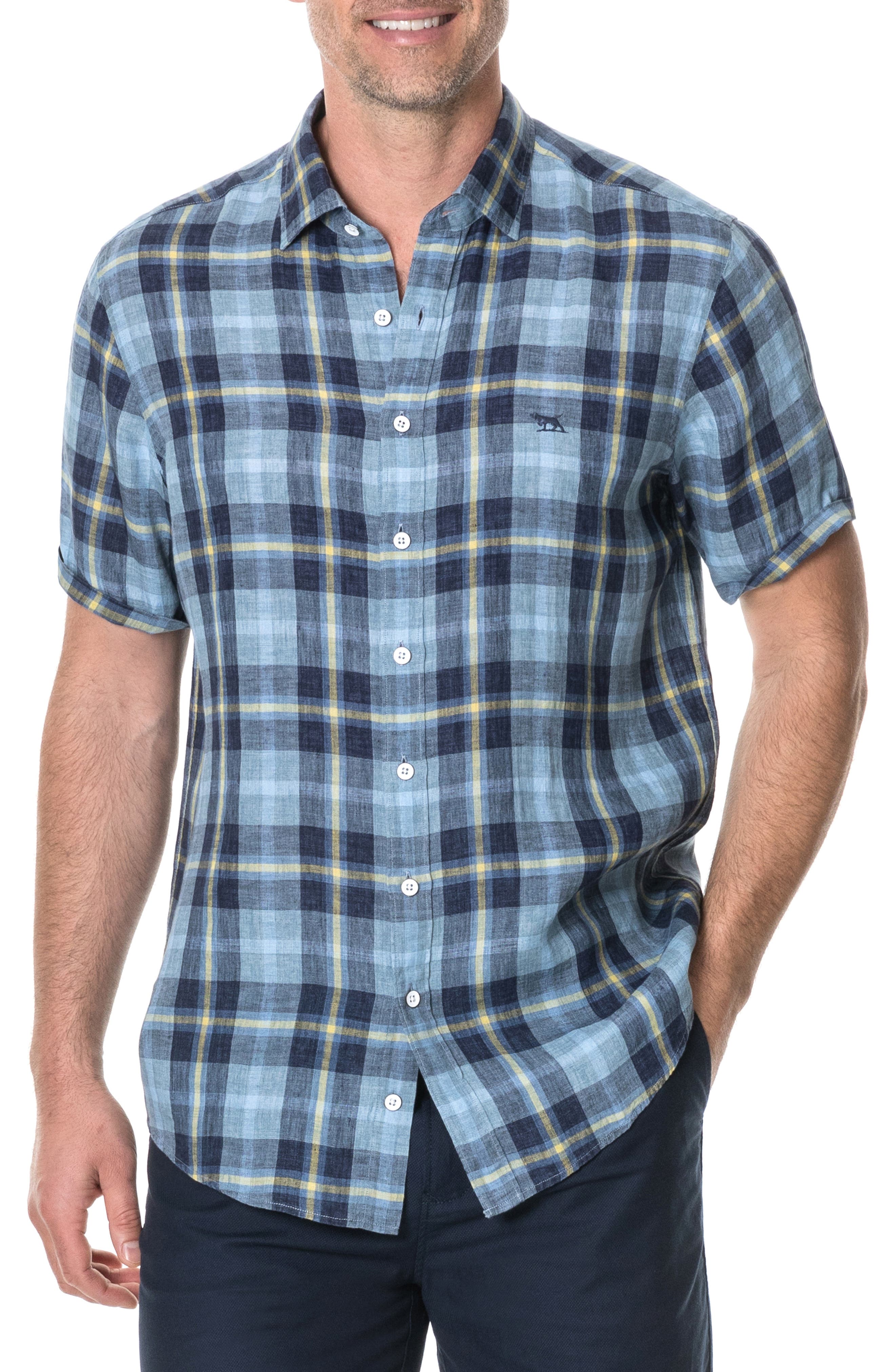 Rodd & Gunn Berwick Forest Plaid Sport Shirt, Blue