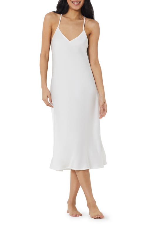 Shop Etam Gravure Nuisette Midi Nightgown In White