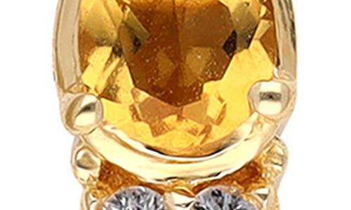 Ys Gems Peridot & White Topaz Stud Earrings In Yellow