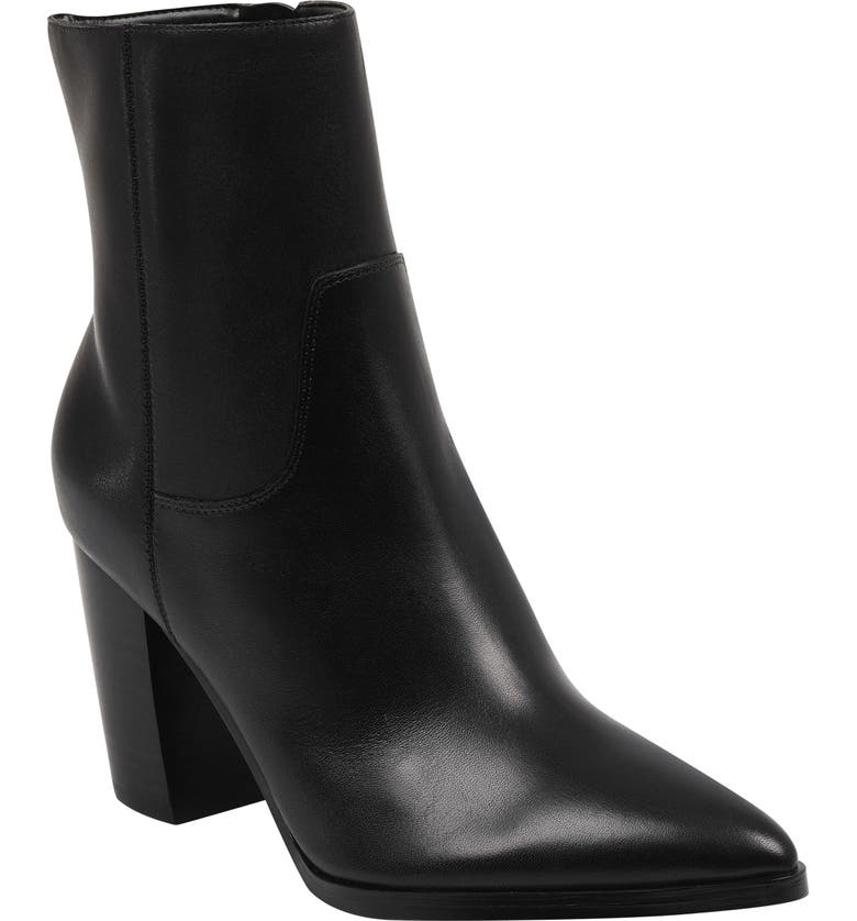 MARC FISHER LTD Giana Western Bootie, Main, color, BLACK BLACK LEATHER