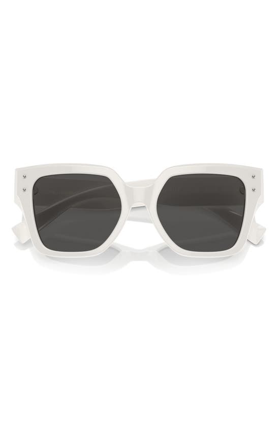 Dolce & Gabbana 52mm Square Sunglasses In White