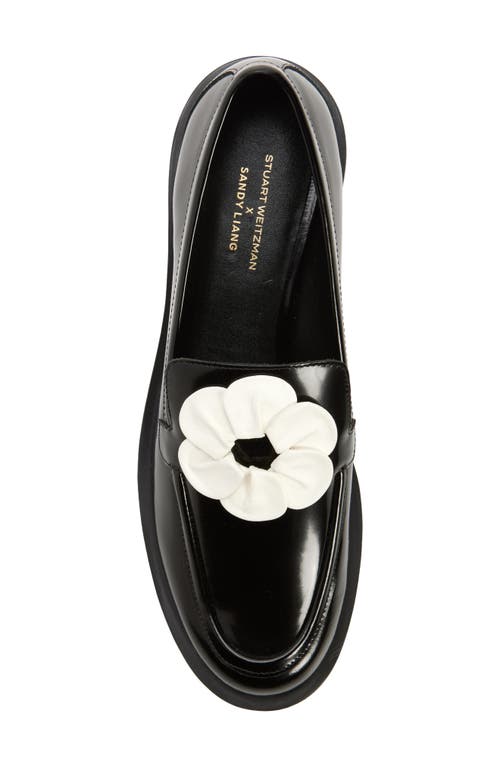 Shop Stuart Weitzman X Sandy Liang Loafer In Black/cream