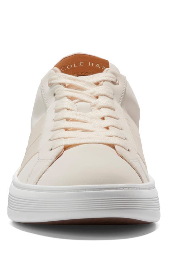 Cole Haan Grand Crosscourt Premier Sneaker In Ivory Leather