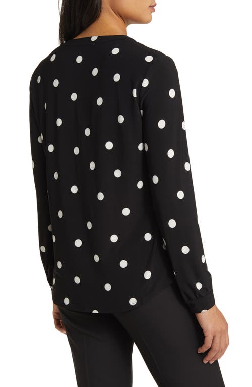Anne Klein Print Tunic Top In Anne White/anne Black