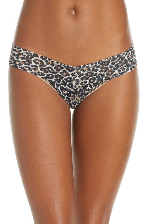 Hanky Panky Classic Leopard Low Rise Thong in Brown/Black at Nordstrom