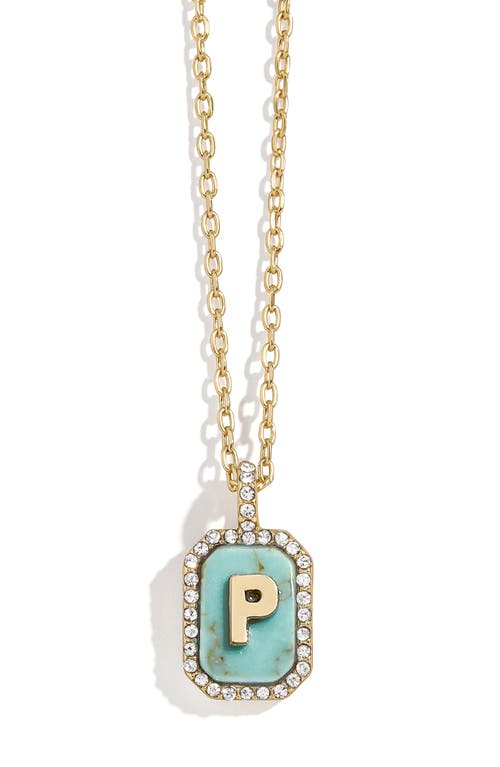 Shop Baublebar Initial Pendant Necklace In Turquoise-p