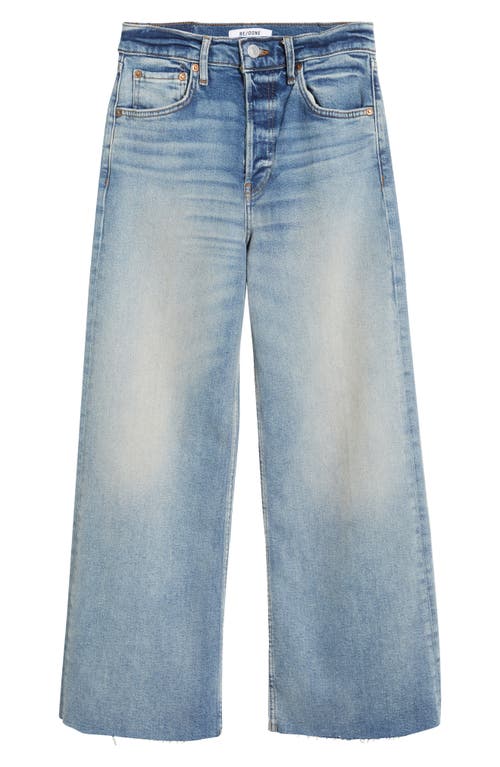 Shop Re/done Wide Leg Crop Jeans In Bella Rosa