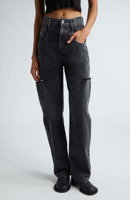 Maison Margiela Ripped Side Cutout Jeans Black Washed at Nordstrom, Us