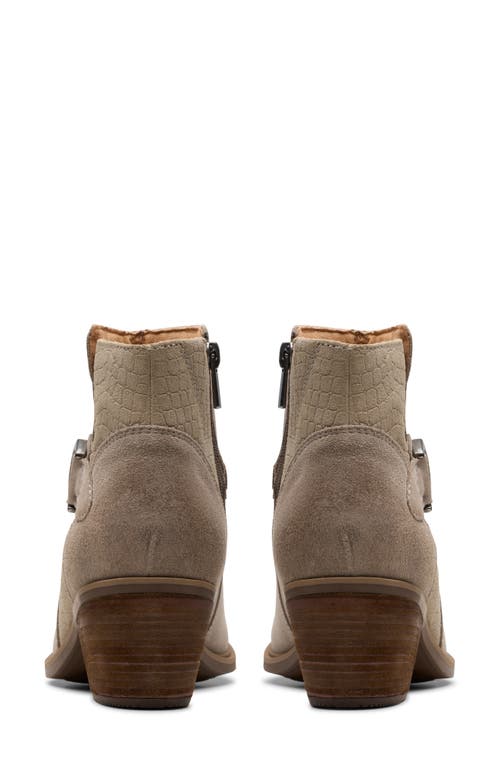 Clarksr Clarks(r) Neva Buckle Bootie In Stone Suede