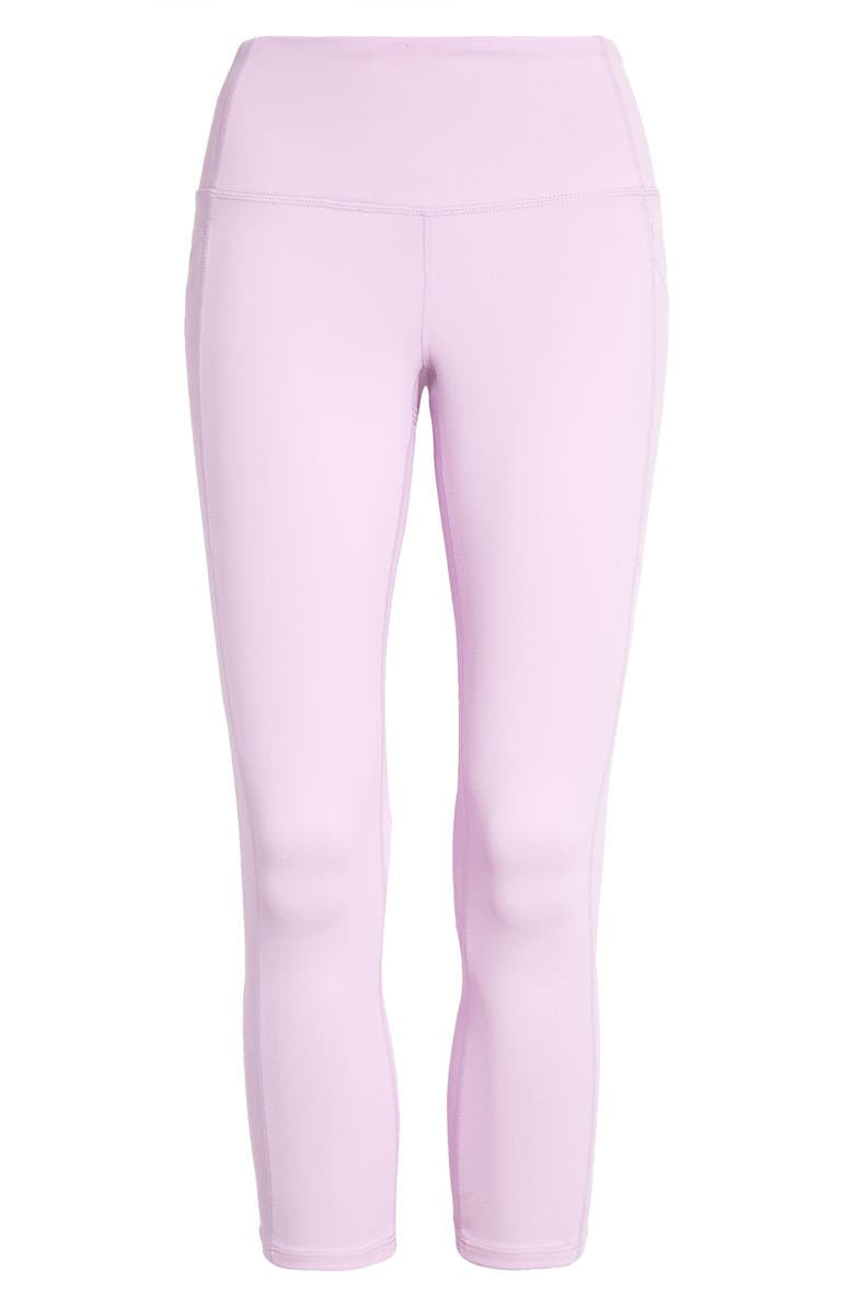 ZELLA Live In High Waist Pocket Crop Leggings, Main, color, PURPLE SUGAR