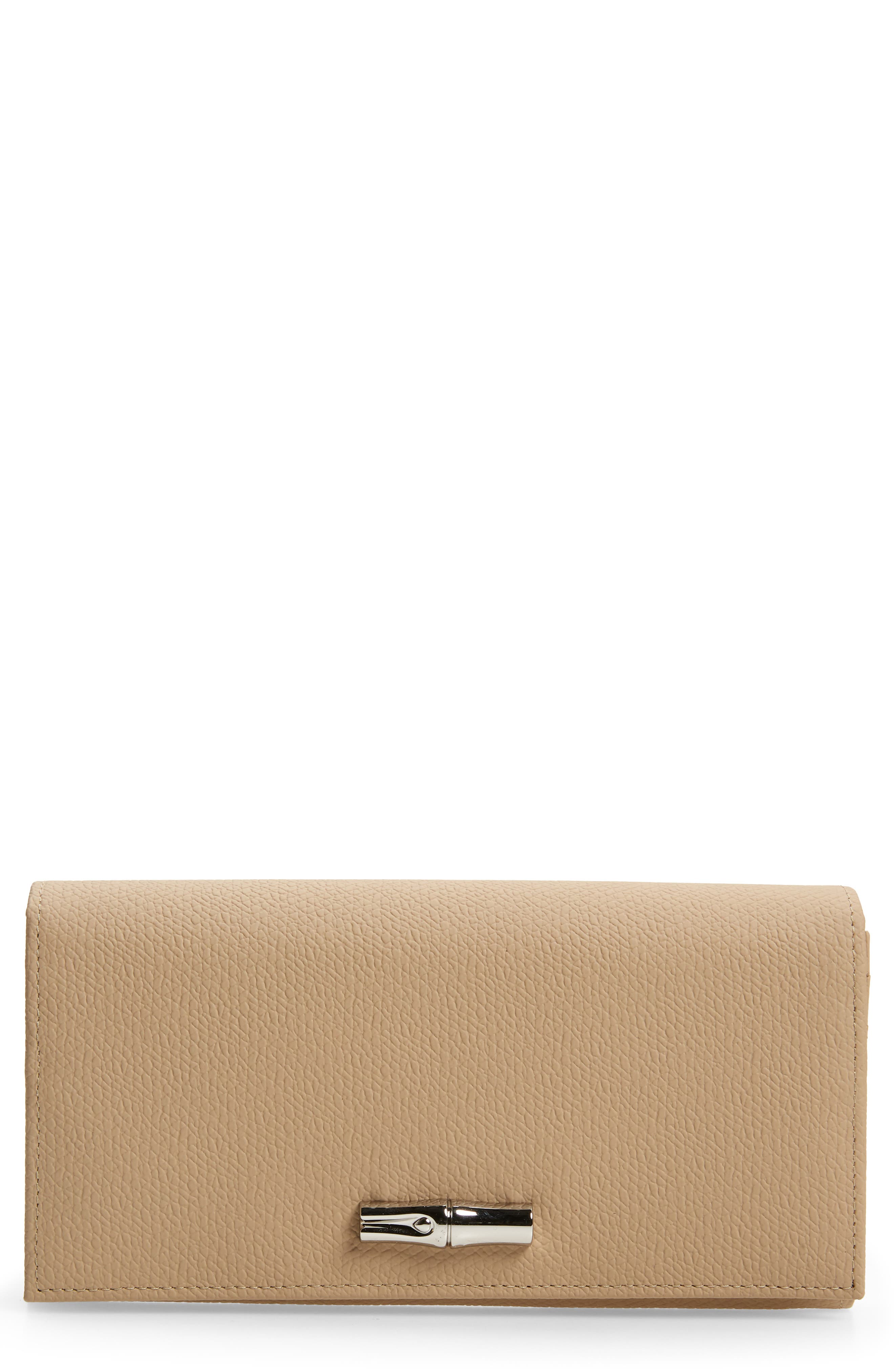 longchamp roseau leather continental wallet