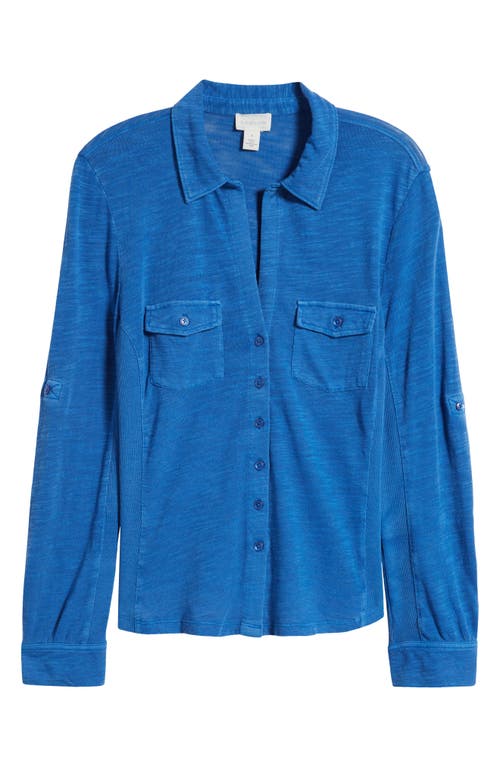 Caslonr Caslon(r) Roll Tab Knit Shirt In Blue Marmara