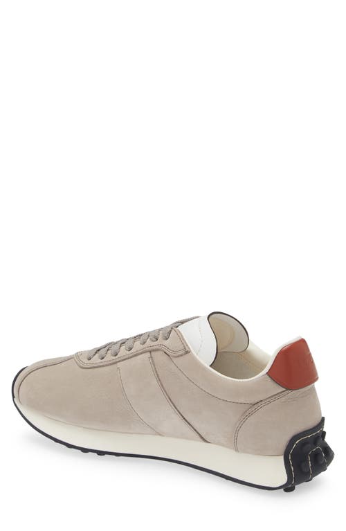 Tod's Vintage Leather T Sneaker Size 8 In Sasso/bianco/bruciato